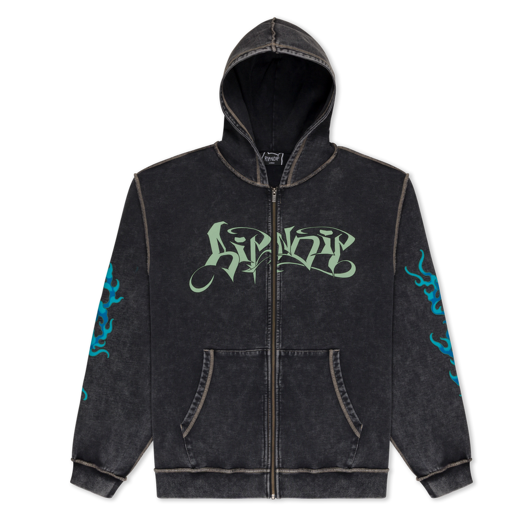 SQUABBLE UP HOODIE (BLACK VINTAGE WASH)