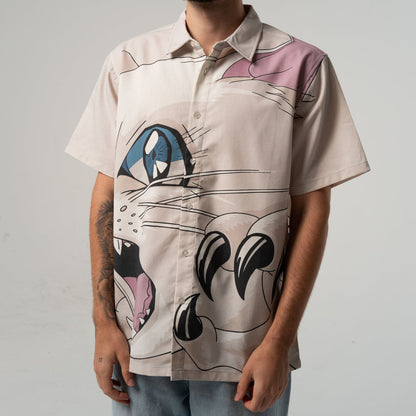 METAL CLAW BUTTON UP SHIRT (BONE)