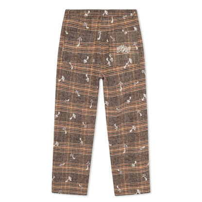 EUPHORIA PANTS (BROWN PLAID)