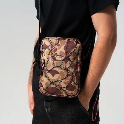 Wired Cross Body Bag (Tan Camo)
