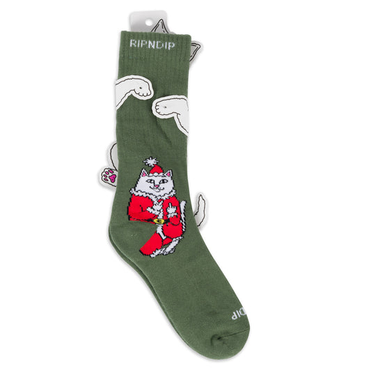 LORD SANTA SOCKS (OLIVE)