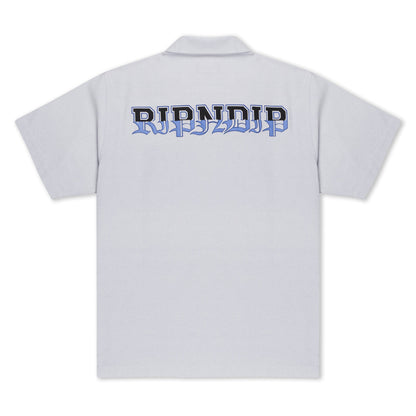 RICH SPIRIT QUARTER ZIP SHIRT (LIGHT BLUE)