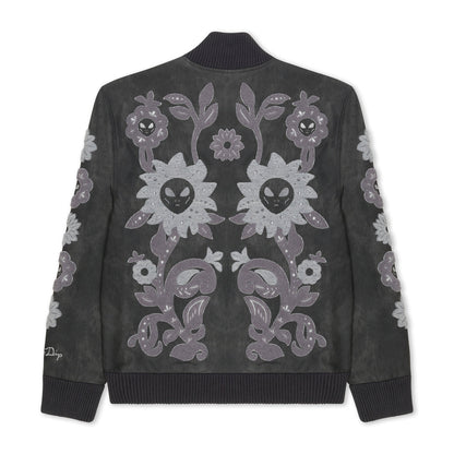 SPACE GARDEN VARSITY JACKET (BLACK