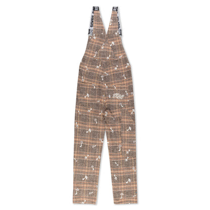 EUPHORIA PLAID OVERALLS (BROWN PLAID)