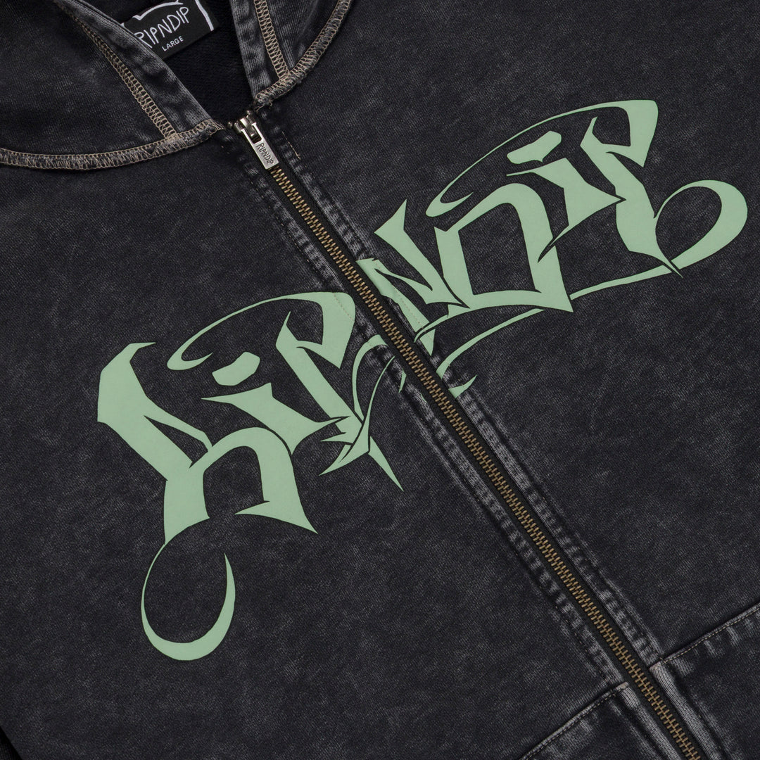 SQUABBLE UP HOODIE (BLACK VINTAGE WASH)