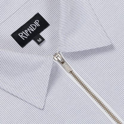 RICH SPIRIT QUARTER ZIP SHIRT (LIGHT BLUE)