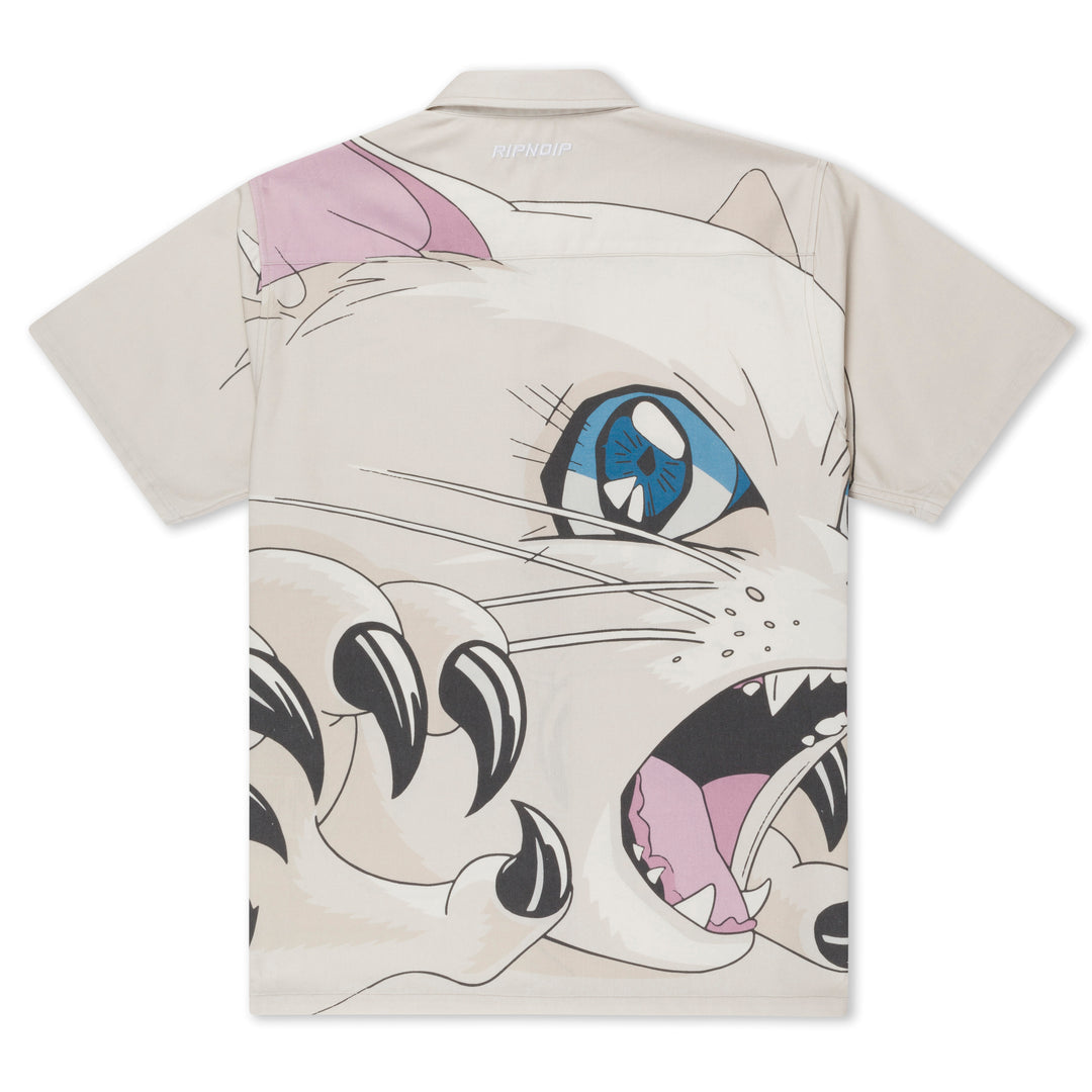 METAL CLAW BUTTON UP SHIRT (BONE)