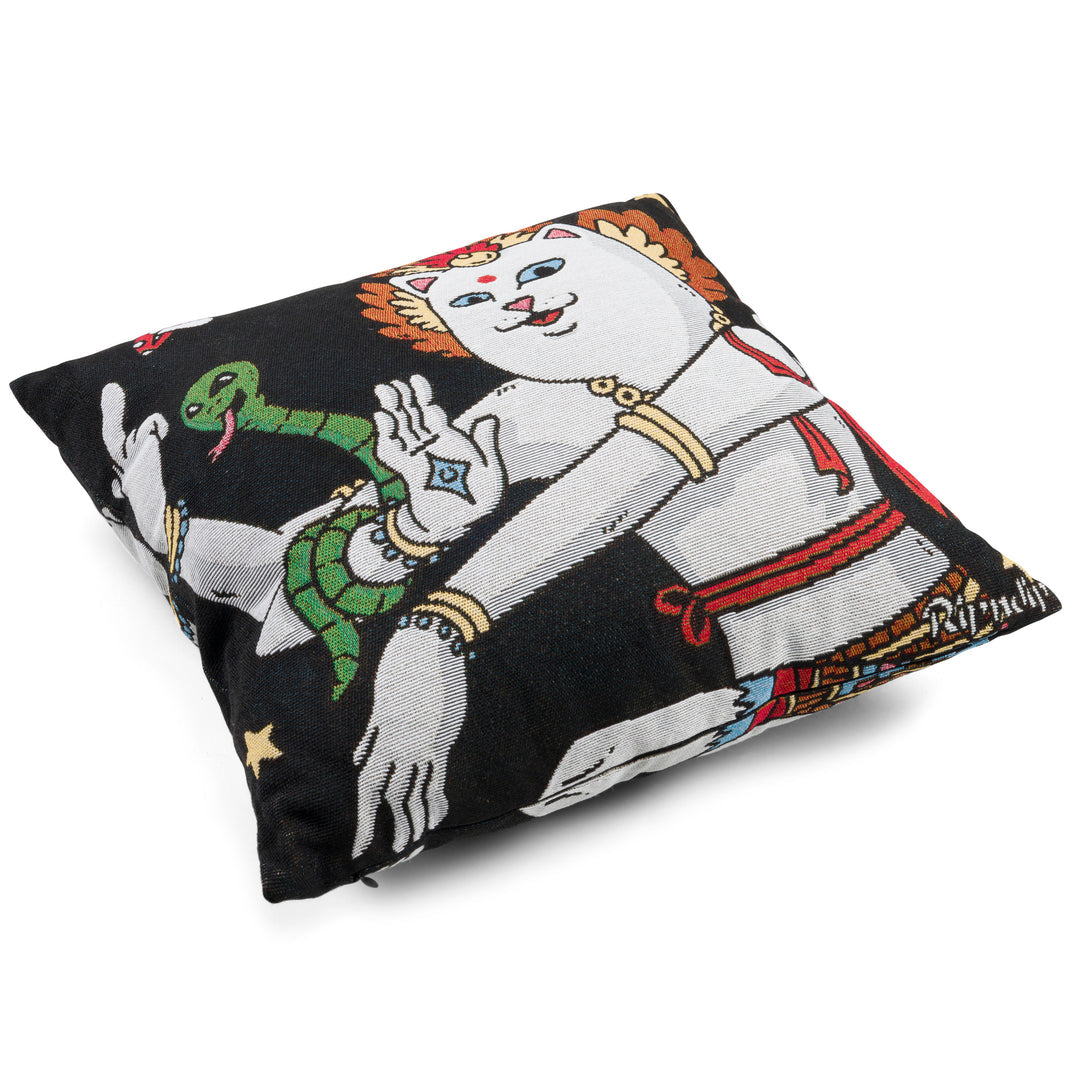 ALIEN WHISPERER WOVEN PILLOW (BLACK)