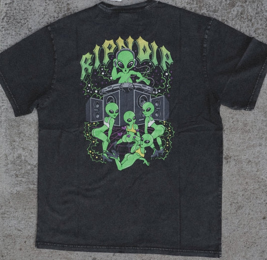 Galactic Dance Floor Tee (Black Mineral Wash)