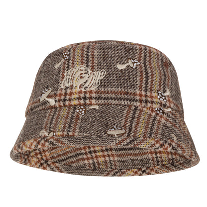 EUPHORIA BUCKET HAT (BROWN PLAID)