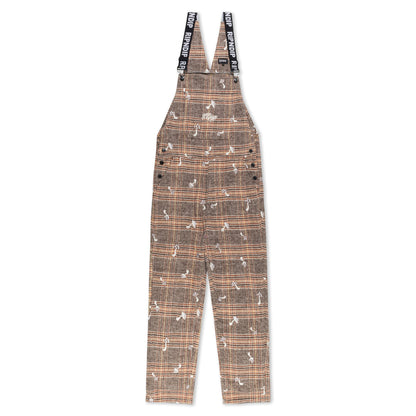 EUPHORIA PLAID OVERALLS (BROWN PLAID)
