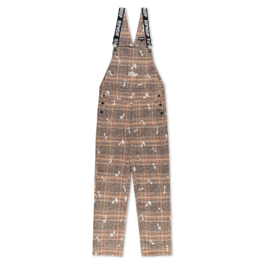 EUPHORIA PLAID OVERALLS (BROWN PLAID)