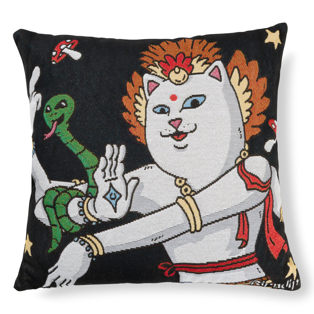 ALIEN WHISPERER WOVEN PILLOW (BLACK)