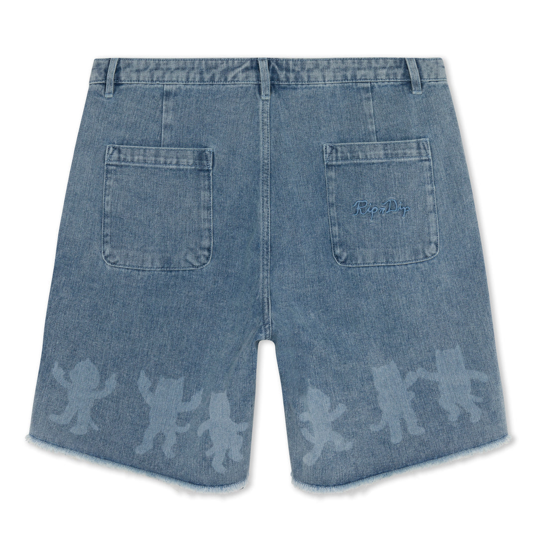 COSMIC NERM DENIM SHORTS (MEDIUM WASH)