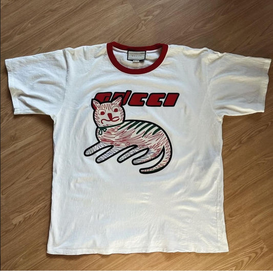 GUCCI DISTRESSED CAT TEE
