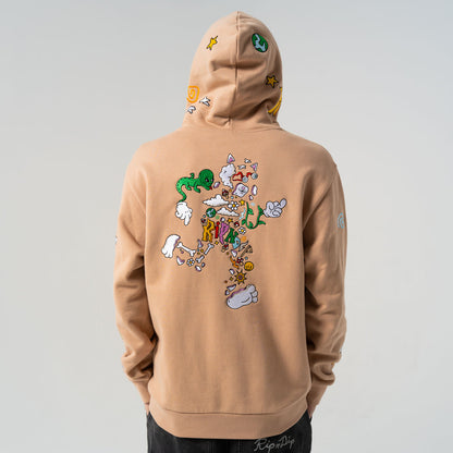 BROKEN DOWN HOODIE (ALMOND)
