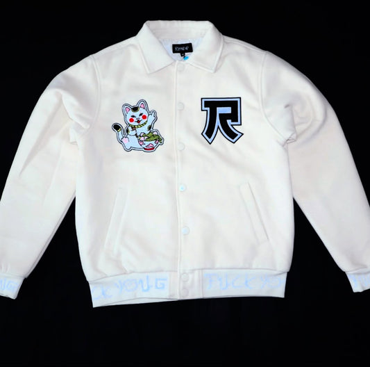 Lucky Nerm Varsity Jacket (Cream)