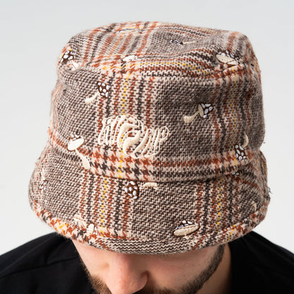 EUPHORIA BUCKET HAT (BROWN PLAID)