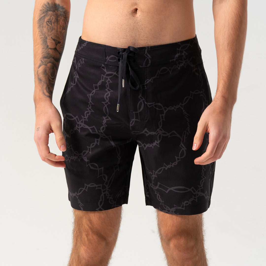 WIRED SWIM SHORTS (BLACK)