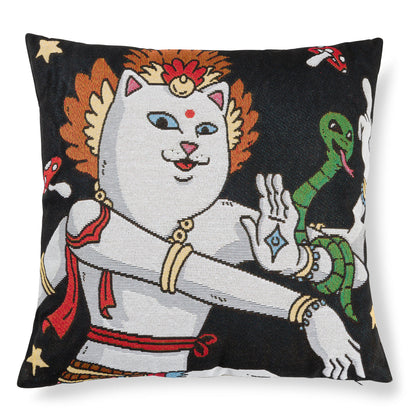 ALIEN WHISPERER WOVEN PILLOW (BLACK)