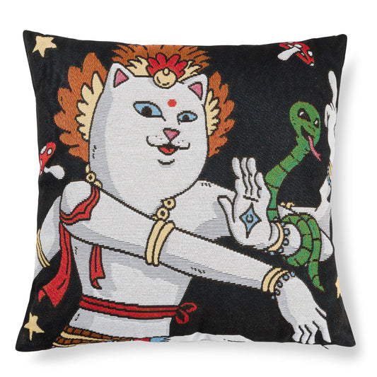 ALIEN WHISPERER WOVEN PILLOW (BLACK)