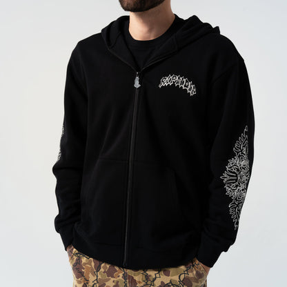 MOTHER NERM ZIP UP HOODIE (BLACK)