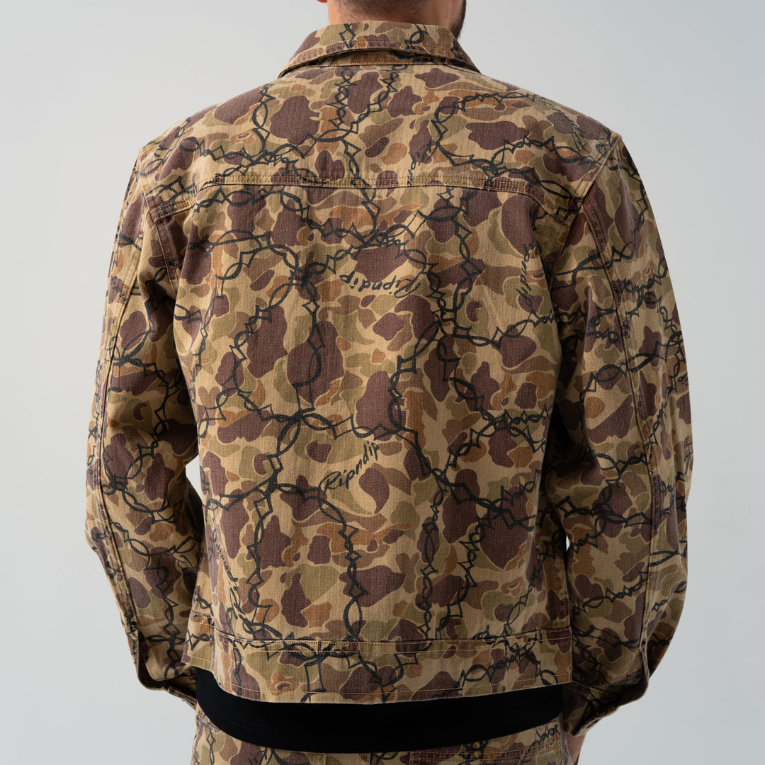 WIRED BUTTON UP JACKET (TAN CAMO)