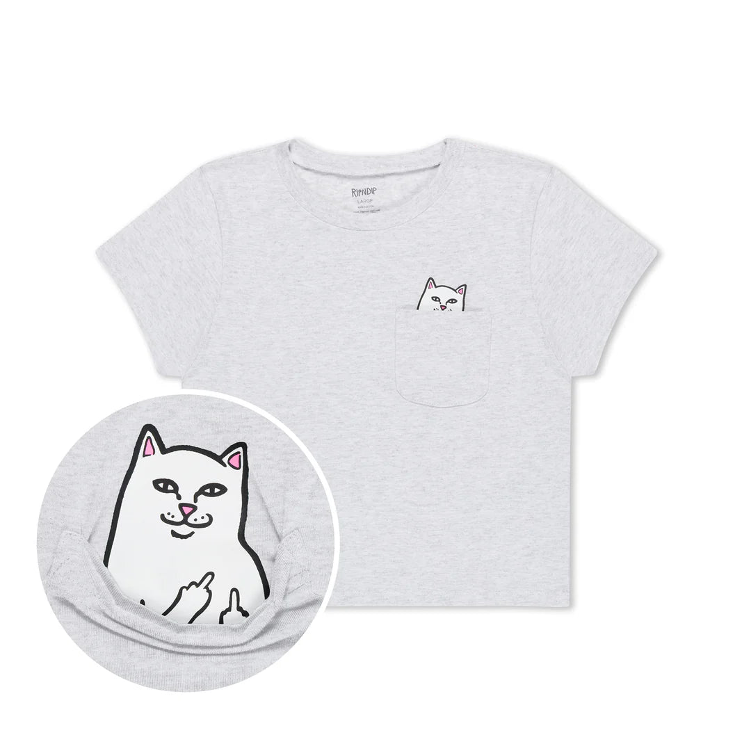 Lord Nermal Cropped Baby Pocket Tee (Ash Heather)