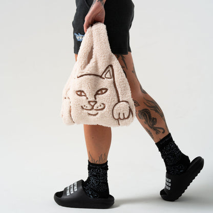 PEEKING NERMAL SHERPA TOTE BAG (NATURAL)
