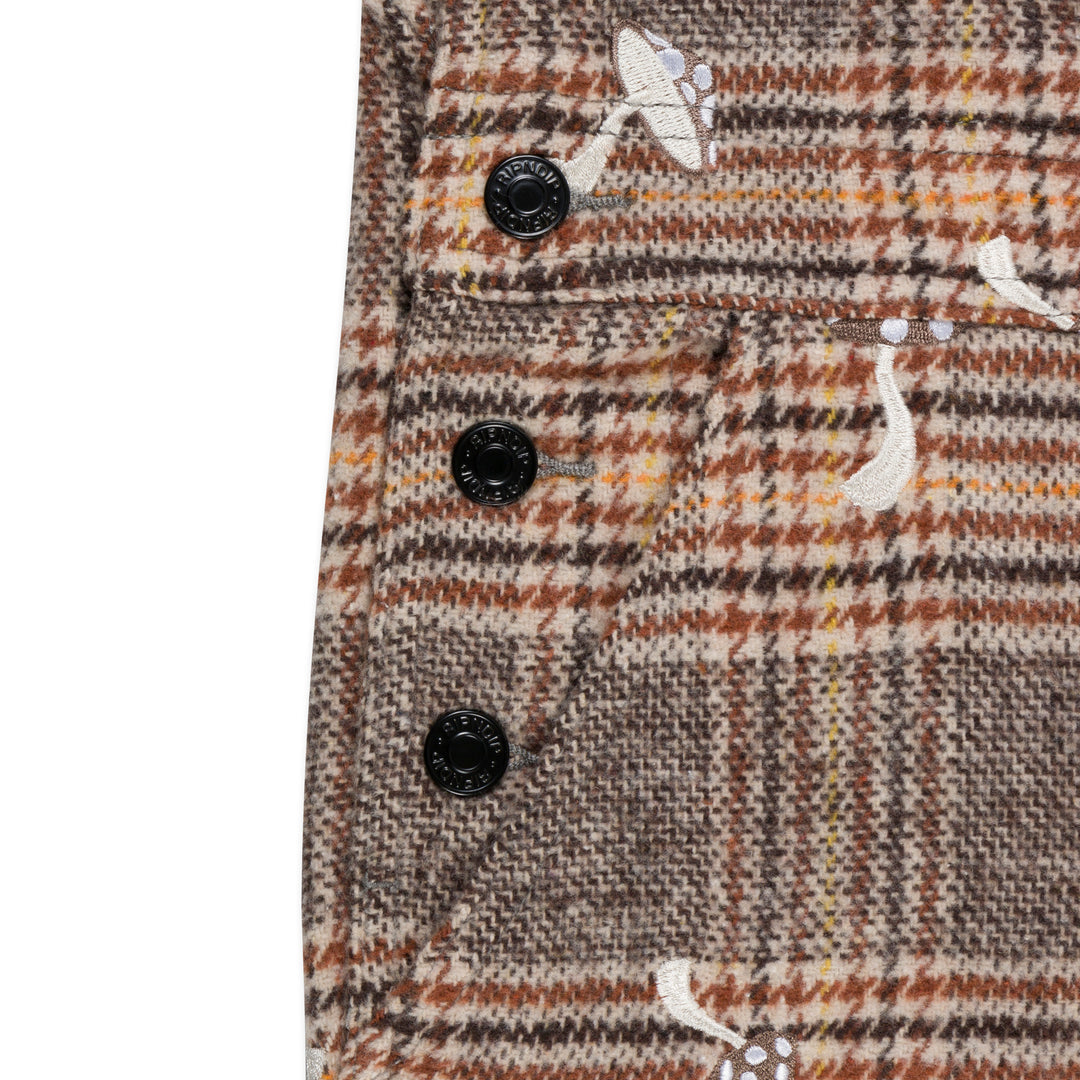 EUPHORIA PLAID OVERALLS (BROWN PLAID)