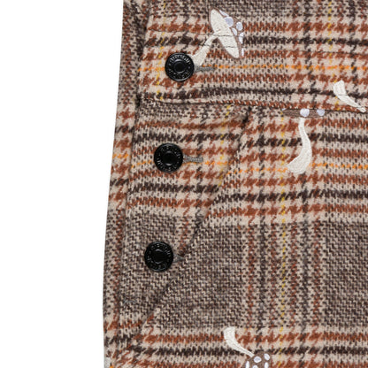 EUPHORIA PLAID OVERALLS (BROWN PLAID)