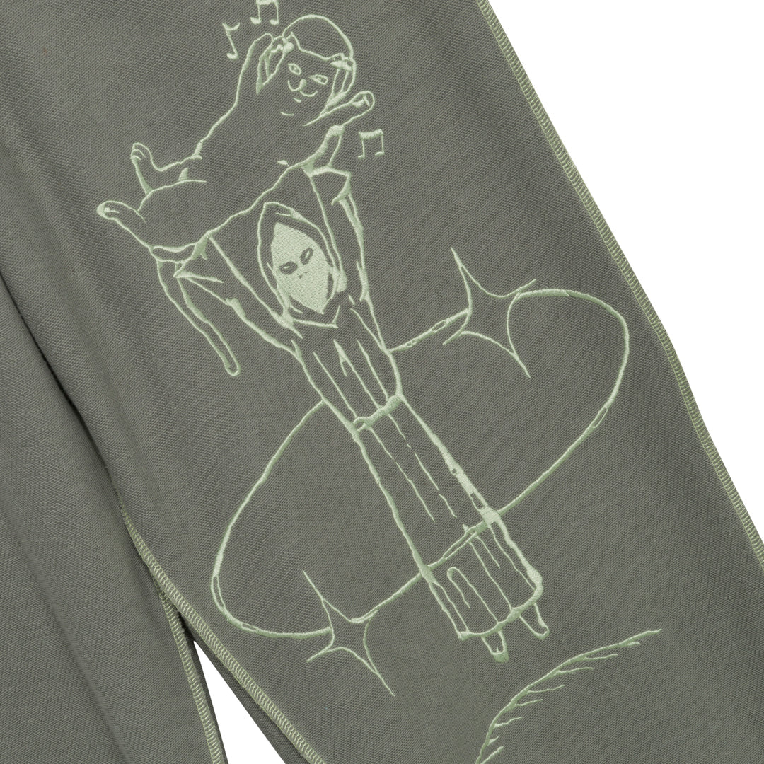 SATURN REVERSE STITCH SWEATPANTS (STEEL GREY)