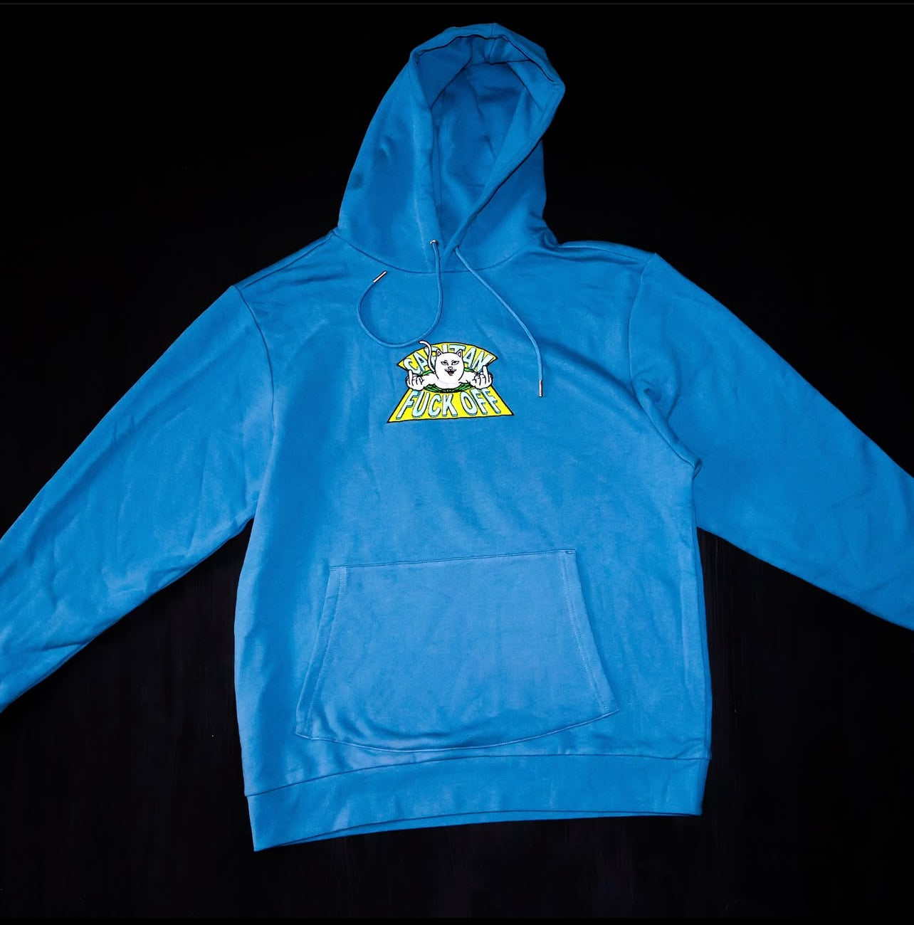 CAPITAN FUCK OFF EMBROIDERED HOODIE (SLATE)