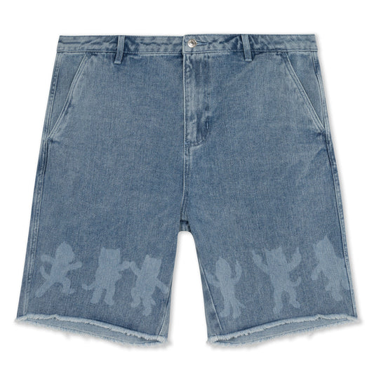 COSMIC NERM DENIM SHORTS (MEDIUM WASH)