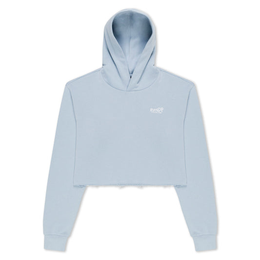 GREAT WAVE CROPPED HOODIE (POWDER BLUE)