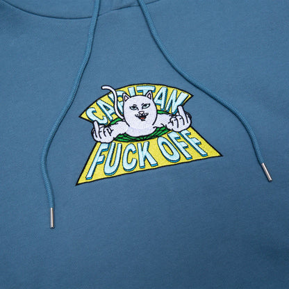 CAPITAN FUCK OFF EMBROIDERED HOODIE (SLATE)