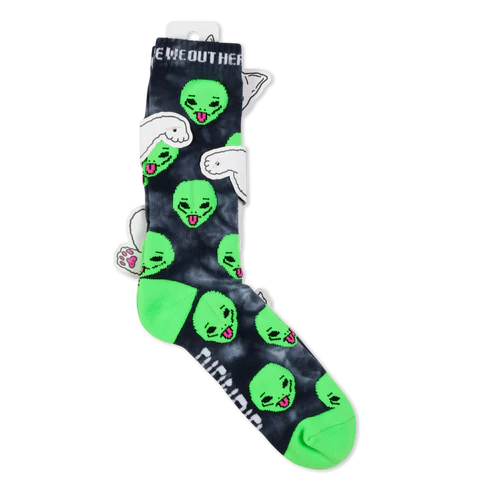 SOCKS WE OUT HERE (BLACK LIGHTING WASH)