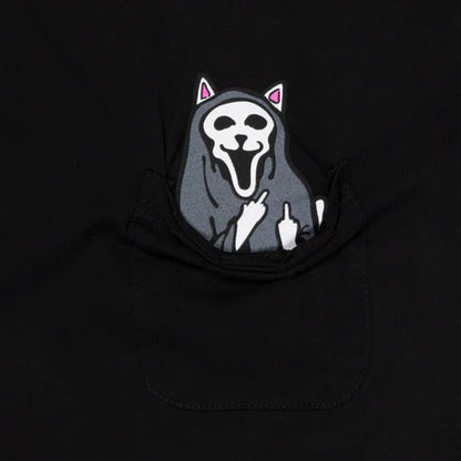 TSHIRT TRICK OR TREAT POCKET (BLACK)