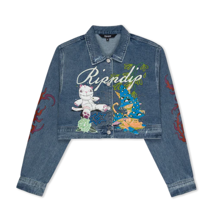 TRAVIS CROPPED DENIM JACKET (LIGHT WASH)