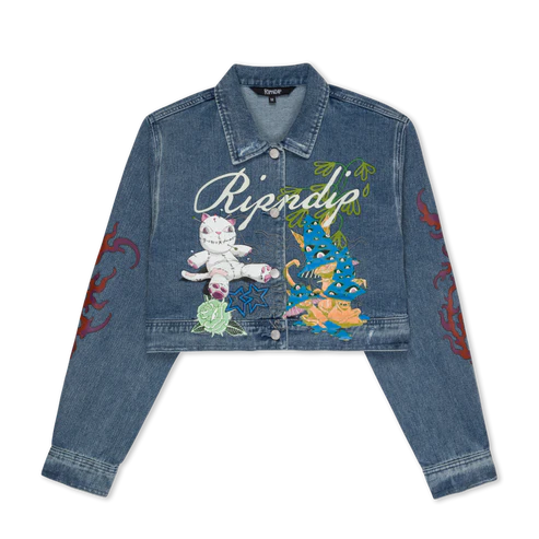 TRAVIS CROPPED DENIM JACKET (LIGHT WASH)