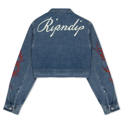 TRAVIS CROPPED DENIM JACKET (LIGHT WASH)