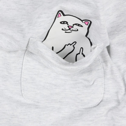 LORD NERMAL CROPPED BABY POCKET TEE (ASH HEATHER)