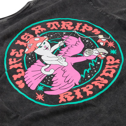 TAKE A TRIP TEE (BLACK WASH )