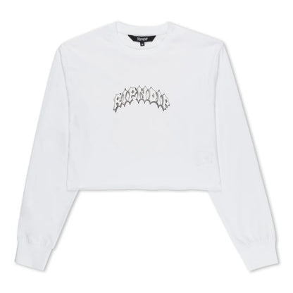 MOTHER NERM CROPPED LONG SLEEVE (WHITE)
