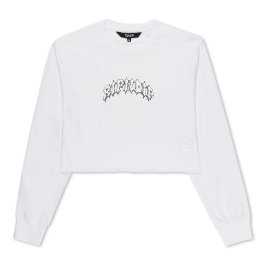 MOTHER NERM CROPPED LONG SLEEVE (WHITE)