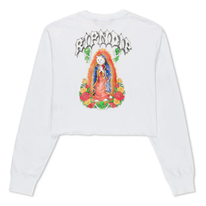 MOTHER NERM CROPPED LONG SLEEVE (WHITE)
