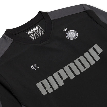 RIPNDIP FC LONG SLEEVE SOCCER JERSEY (BLACK / CHARCOAL)
