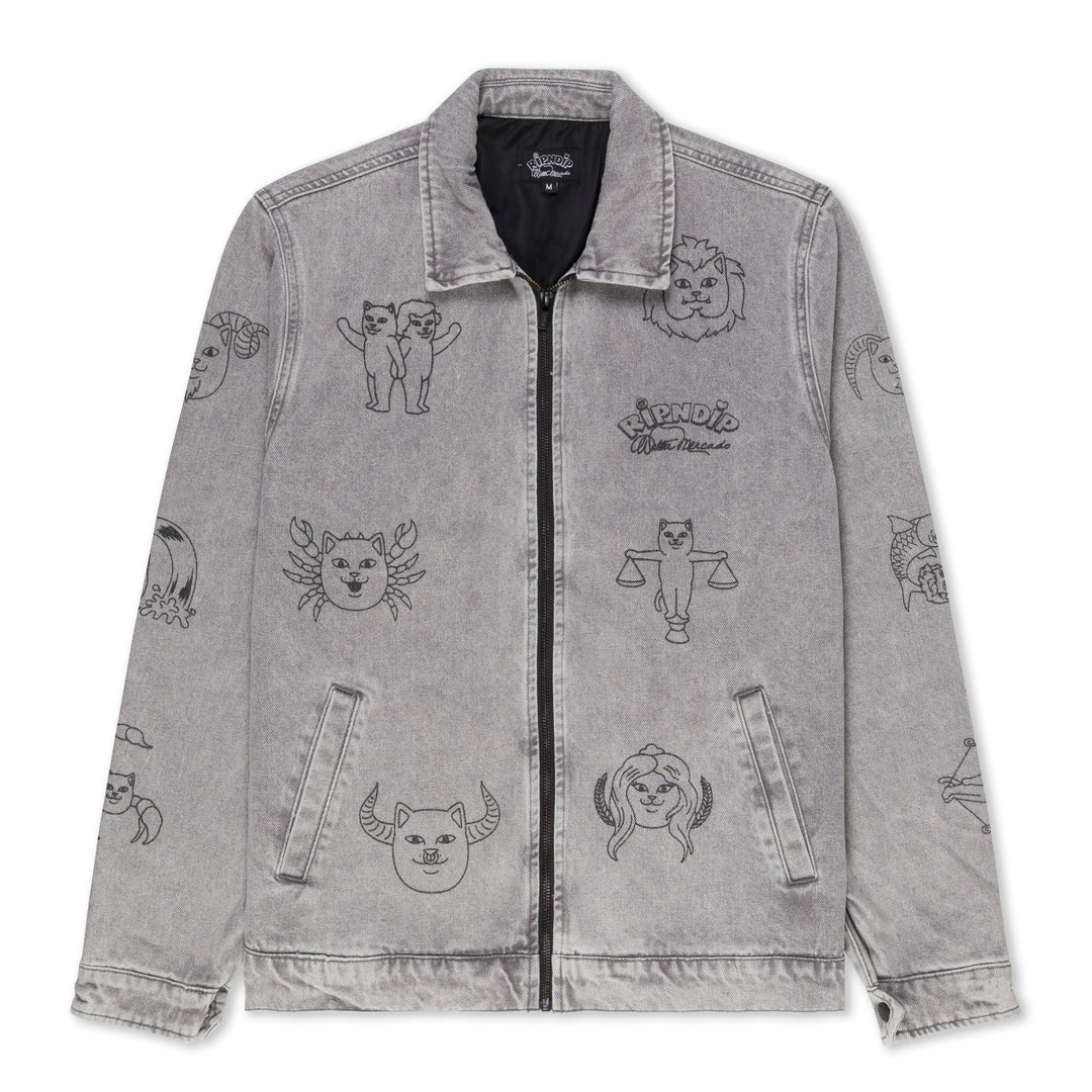 ZODIAC MUCHO WORK JACKET (GREY MINERAL WASH)