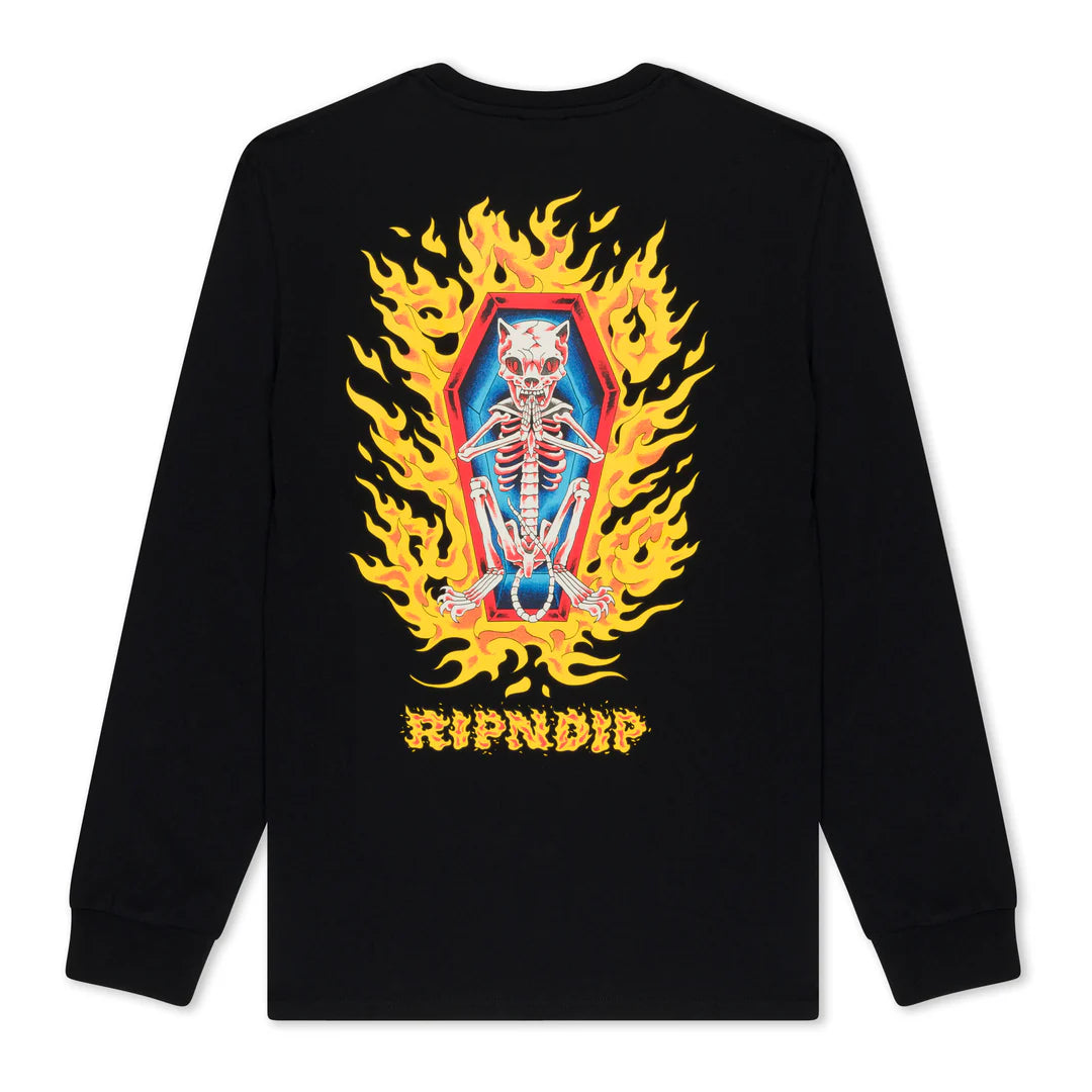 BURN IN HECK LONG SLEEVE (BLACK)