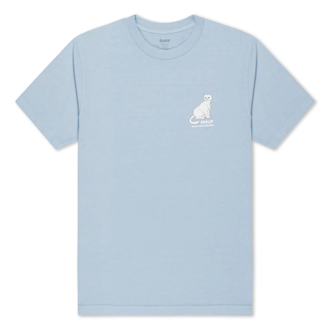 Man I love Felines Tee (Powder Blue)